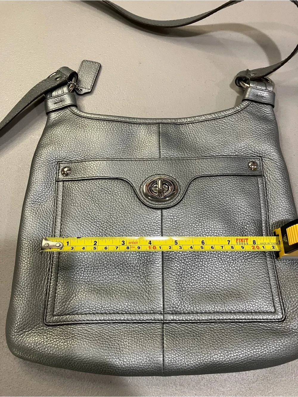 Coach Penelope Shimmer Metallic Leather Crossbody Bag #F16533